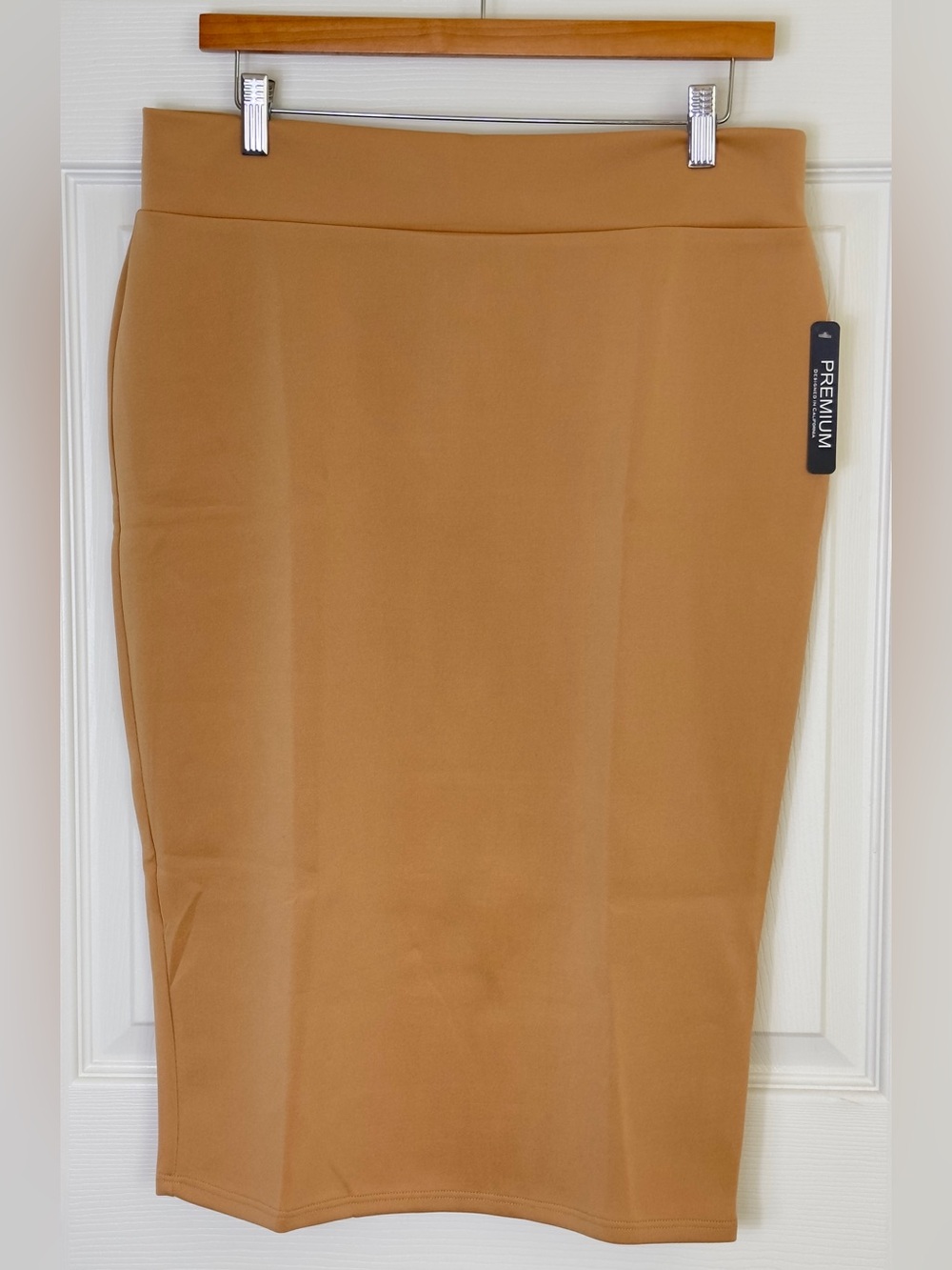 Made By Johnny Premium Tan Pencil Skirt - Sleek Fitted Style